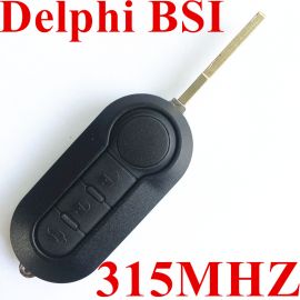 3 Buttons 315 MHz Flip Key For Fiat 500 / Dodge (Delphi BSI)