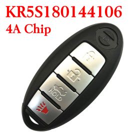 (433Mhz) S180144106 KR5S180144106 3+1 Buttons Smart Proximity Key for Nissan Rogue Pathfinder 2014-2016