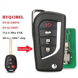 (314.4Mhz FSK) ( HYQ12BDM HYQ12BEL HYQ12DP) G/ H Chip Modified Remote Flip Car Key For Camry Corolla Scion FR-S Toyota 86