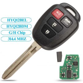 (314.4Mhz) (HYQ12BEL/HYQ12BDM) G/H Chip Remote Control Car Key  For Toyota Camry Corolla 2012-2017 Key Fob