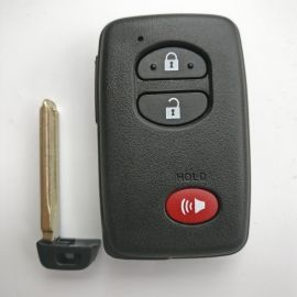 3 Buttons Smart Key Remote Shell Black for Toyota - Pack of 5