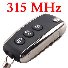 3 Buttons 315 MHz Flip Remote Key for Bentley - No Keyless Go