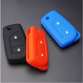 2 Button Silicone Protective Cover Case For Toyota 5pcs