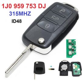 VW Remote Key 3 Button 315MHz 1J0 959 753 DJ for America Canada Mexico China