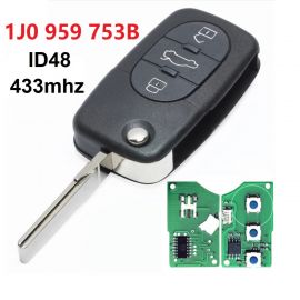 3 Buttons 434 MHz Flip Remote Key for VW - 1J0 959 753B