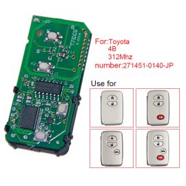 (Number 271451-0140-JP) 312MHZ 4 button for Toyota Smart Card Board