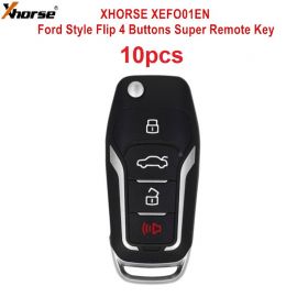 XHORSE XEFO01EN Ford Style Flip 4 Buttons Super Remote Key Built-in Super Chip English Version --10pcs/lot