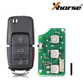 XHORSE XKB509EN Wired Universal Remote Key B5 Style Flip 3+1 Buttons for VVDI Key Tool English Version