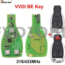 Xhorse 433 MHz Mercedes 3-Button Remote Key Fob – VVDI BE Key Compatible + 200 Points Token