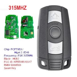 Keyless-Go Smart Remote Car Key 3B 315mhz PCF7952 Chip for BMW CAS 3/5 Series X5