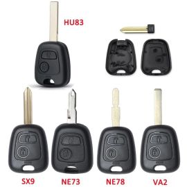 2 Button Key Shell for Citroen Peugeot--5pcs