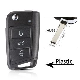 3 Button Flip Folding Replacement Metal Side Cover Case Fob Modified Auto Car Key Shell for VW Golf 7 MK7 Skoda Seat 5pcs