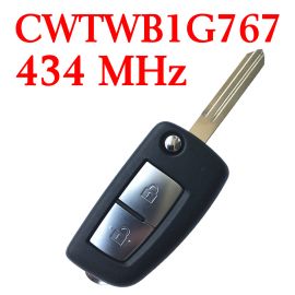 (434MHz) CWTWB1G767 2 Buttons Flip Remote Key for Nissan X-TRAIL JUKE QASHQAI