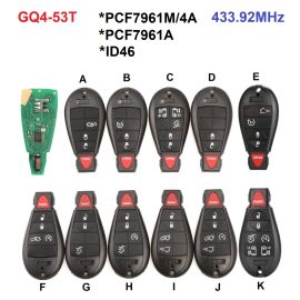 (434 MHz) GQ4-53T PCF7961M / 7961A / ID46 Remote Fobik Key for Jeep Chrysler / Dodge -