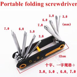 Professional hardware tools 8 in 1 Portable folding screwdriver