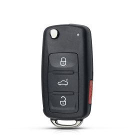 3+1 Buttons Remote Uncut HAA Blade Flip Car Key Shell For VW VolksWagen Polo Golf ...5pcs/lot