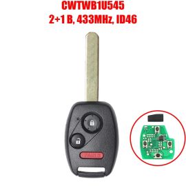 (434Mhz) CWTWB1U545 2+1 Buttons Remote Key for Honda Pilot 2005-2008