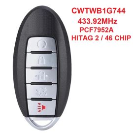 (433Mhz) CWTWB1G744 4+1 Button Smart Key For Nissan Patrol Armada