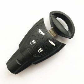 Remote Car Key Case Shell For Saab 9-3 93 2003-2007 4 Button Uncut Blade Smart Card Blank Replacement Keyless Fob Cover 5pcs