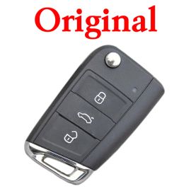 Original 3 Buttons 434 MHz MOQ Flip Remote Key for VW - 5G0 959 753 BB