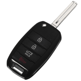 4 Buttons Remote Folding Flid Key Shell For KIA K3 K5 with middle groove blade --5pcs