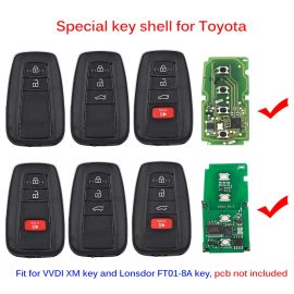 Key Shell Case for VVDI XM Smart Key and Lonsdor 8A Smart Key for Toyota Camry RAV4