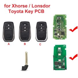 Key Shell for XHORSE XM Smart Key And Lonsdor 8A Smart Key For Toyota Camry RAV4 5pcs/lot