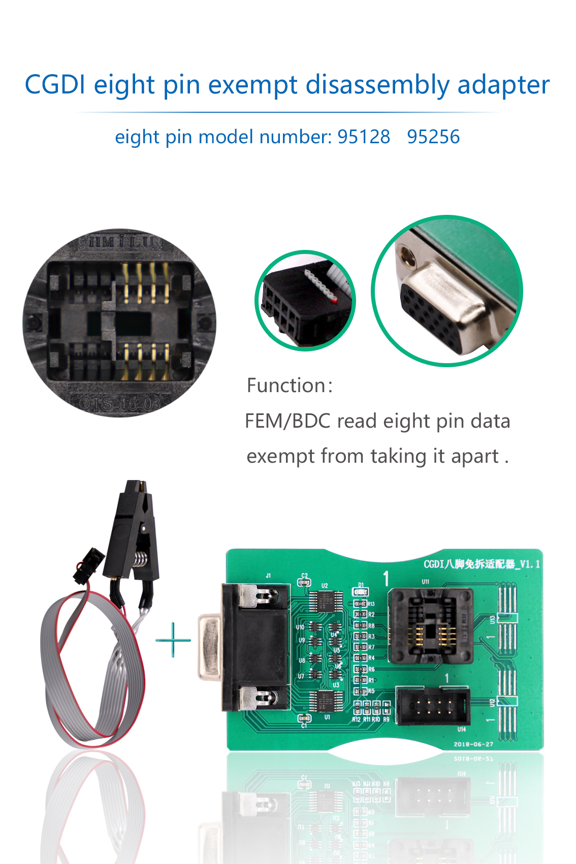 Reading 8 Foot Chip Clip Adapter