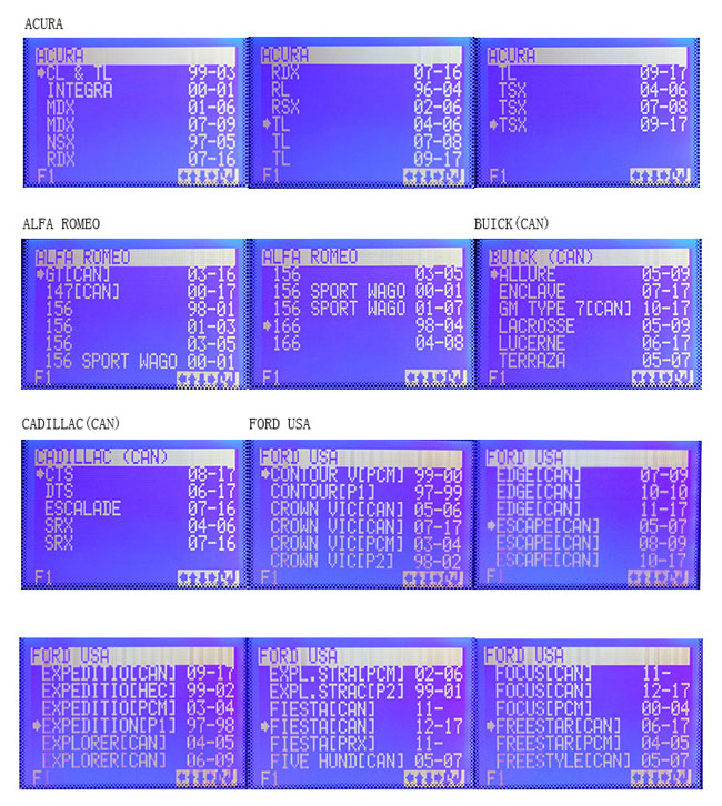 SBB Pro2 Car List